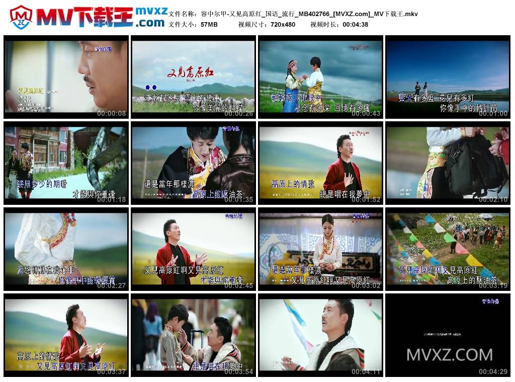 容中尔甲-又见高原红_国语_流行_MB402766